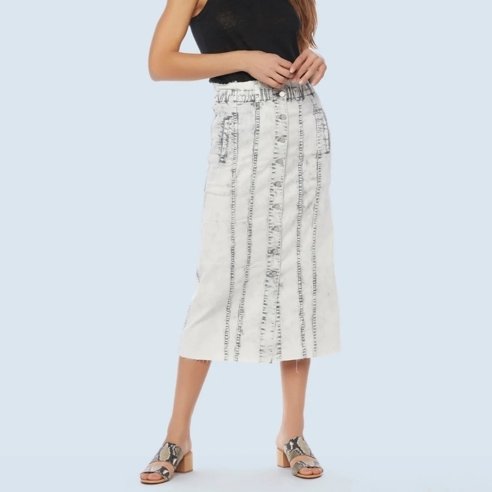 Wash Lab Sally Button Front Skirt
